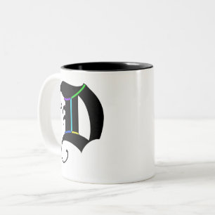 Élégante calligraphie Monogramme Lettre D Mug