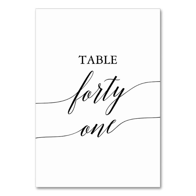 Élégante calligraphie noire Numéro de table Quaran (Par défaut)
