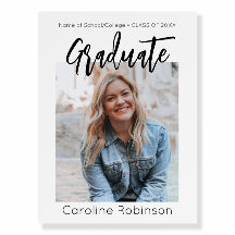 Élégante calligraphie Photo Graduation