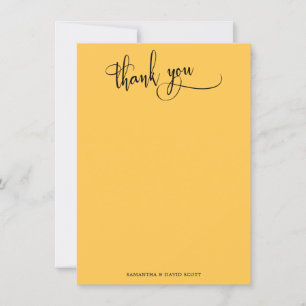 Élégante calligraphie simple Merci d'abricot