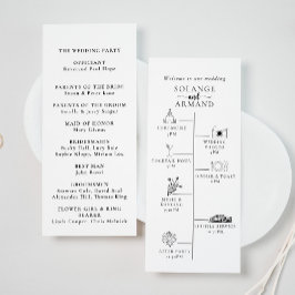 Elegante Calligraphy Classic Timeline Wedding Programm