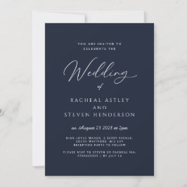 Elegante Calligraphy Classic Wedding Einladung