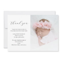 Elegante Calligraphy Foto Baby Shower