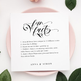 Elegante Calligraphy Fun Fakten Hochzeiten von Nap Serviette