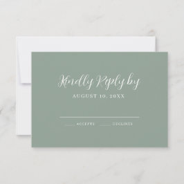 Elegante Calligraphy Modern Wedding RSVP Card Karte