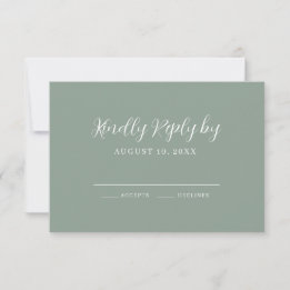 Elegante Calligraphy Modern Wedding RSVP Card Karte