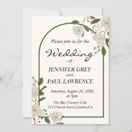 Elegante Calligraphy Monogram Wedding Einladung