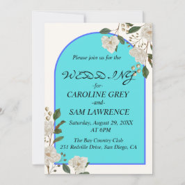 Elegante Calligraphy Monogram Wedding Einladung