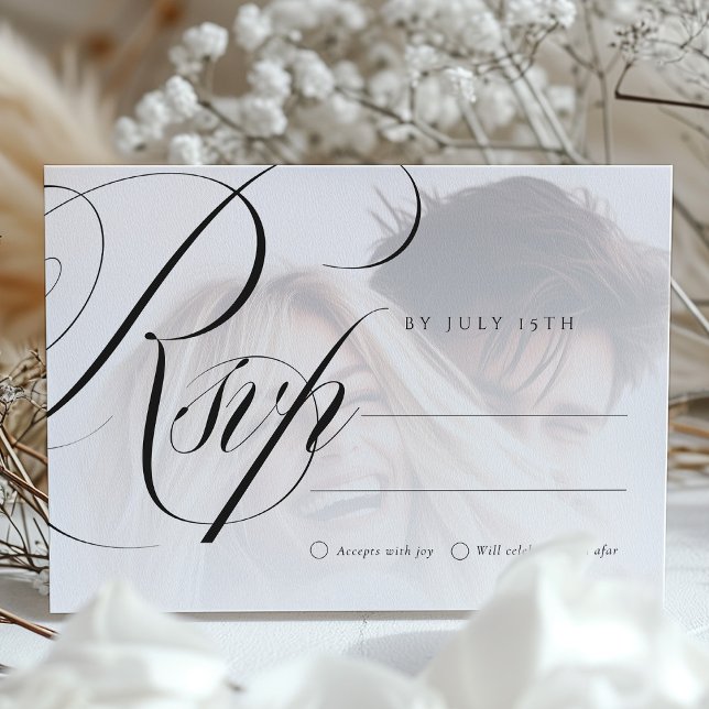 Elegante Calligraphy RSVP Card Hochzeit Einladung (Von Creator hochgeladen)