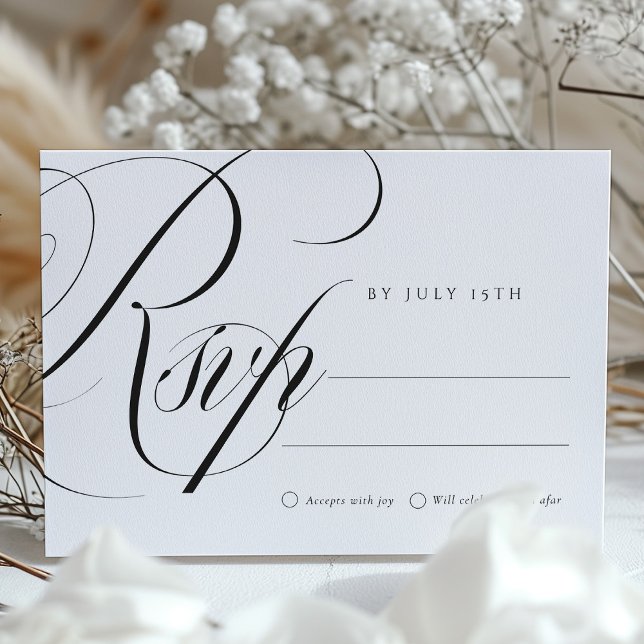 Elegante Calligraphy RSVP Card Hochzeit Einladung (Von Creator hochgeladen)