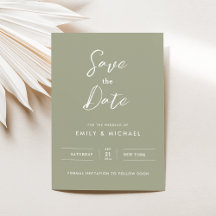 Elegante Calligraphy Save the Date Card