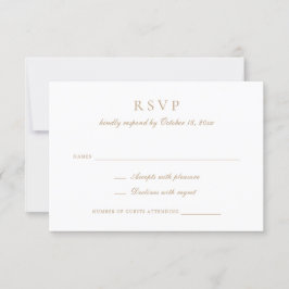 Elegante Calligraphy Script Gold Wedding RSVP Einladung