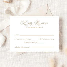 Elegante Calligraphy Script Wedding RSVP Card Einladung