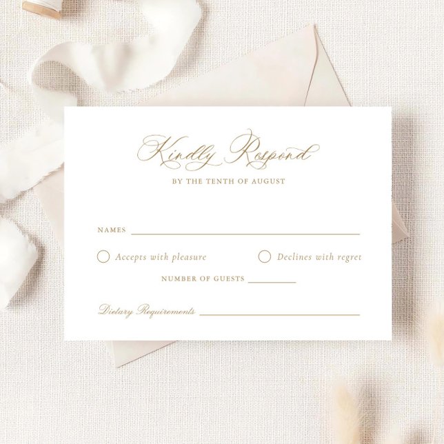 Elegante Calligraphy Script Wedding RSVP Card Einladung (Von Creator hochgeladen)