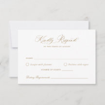 Elegante Calligraphy Script Wedding RSVP Card