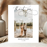 Elegante Calligraphy Simple Foto Wedding Vielen Da<br><div class="desc">Wir danken Ihnen für die Skriptkalligraphie.</div>