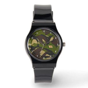 Elegante Camouflage Watch, Jäger mit Monogramm, Ar Armbanduhr