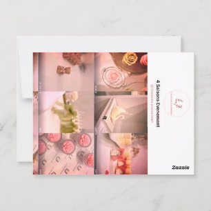 Elegante Candle Business Card   4 Saisons.Abend Postkarte