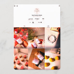 Elegante Candle Business Card Soul Candles Studi Menükarte