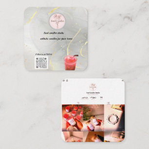 Elegante Candle Business Card   Soul Candles Studi Telefonnummerkarte