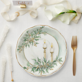 Elegante Candles Abendessen Pappteller