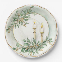 Elegante Candles Abendessen Pappteller