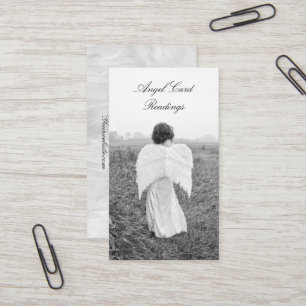 Élégante Carte Angel Noir Et Blanc Lecture