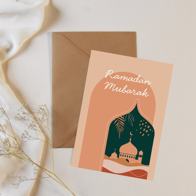 Elégante carte Boho Ramadan Moubarak (Créateur téléchargé)