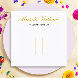 Élégante carte d'affichage de clip de script or en