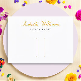 Élégante carte d'affichage de clip de script or en