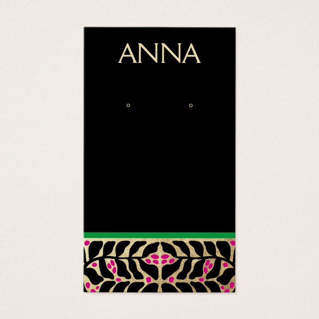 Élégante carte d'affichage de l'oreille de Noël (Devant)