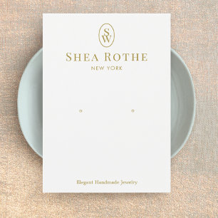 Élégante carte d'affichage de l'oreille du monogra