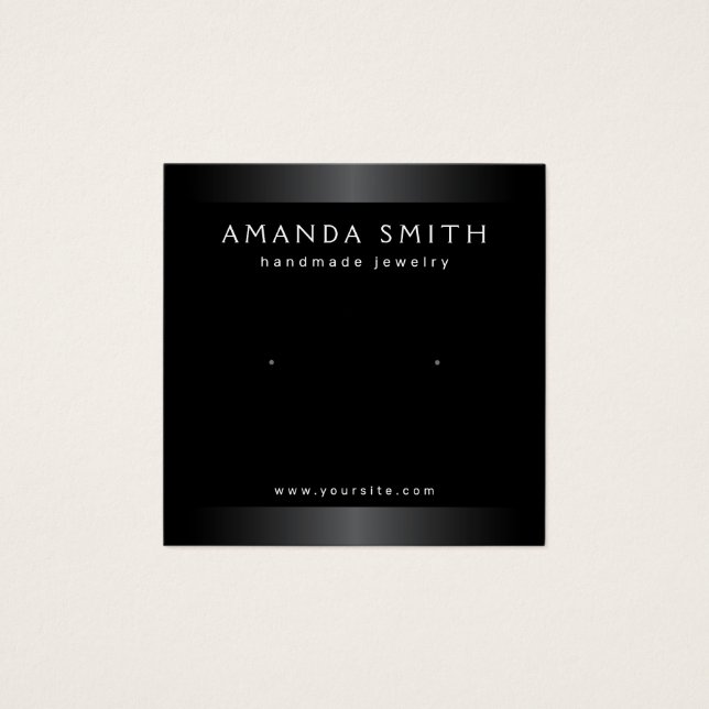 Élégante carte d'affichage d'oreille noire et gris (Devant)