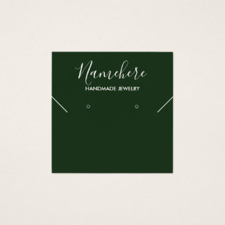 Elégante carte d'affichage minimaliste verte