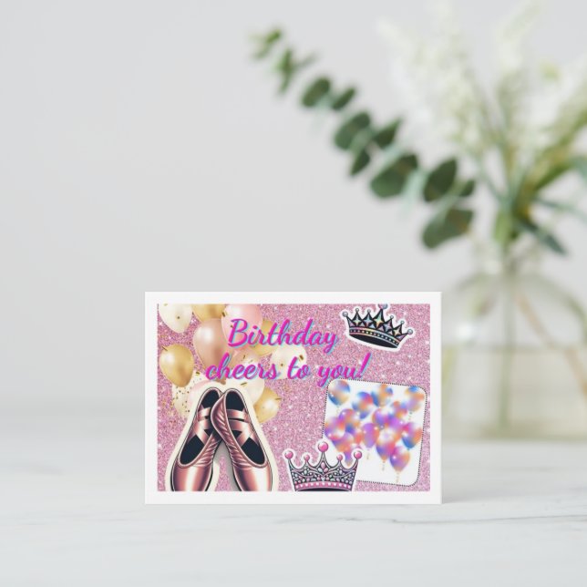 Elégante carte d'anniversaire (Debout devant)