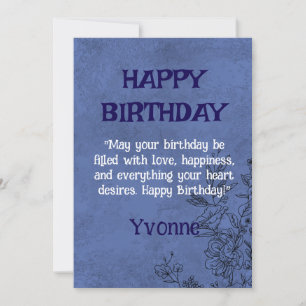 Elégante carte d'anniversaire florale