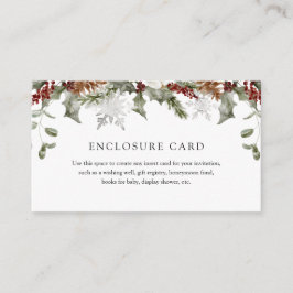 Élégante carte de boîtier floral hivernal