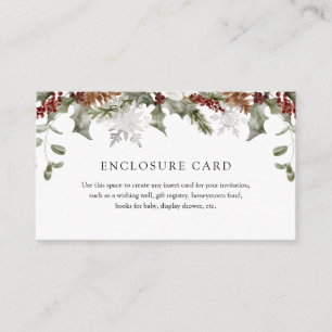 Élégante carte de boîtier floral hivernal