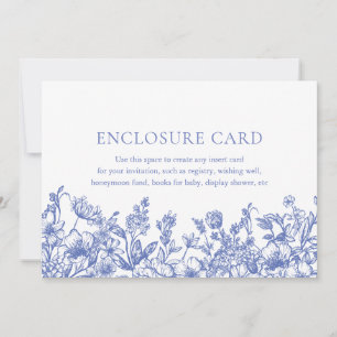 Élégante carte de boîtier Vintage bleu floral