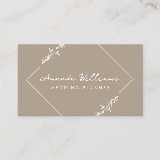 Elégante carte de code QR Carte de visite de sable (Devant)