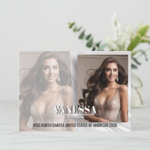 Élégante carte de composition autographe de style 