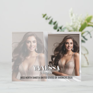 Élégante carte de composition autographe de style 