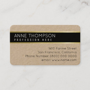 élégante carte de contact de base pour toute profe