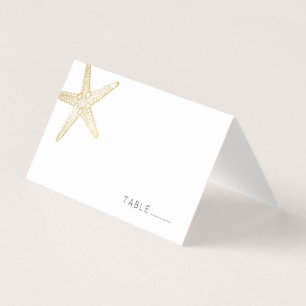 Elégante carte de coquillage de l'étoile d'or