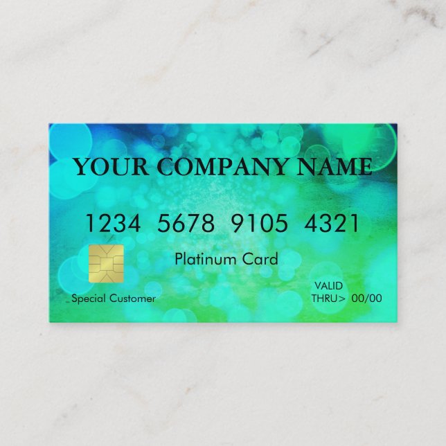 Elégante carte de crédit de réservation de Parties (Devant)