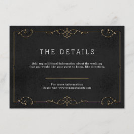 Elégante carte de détail mariage classique moderne