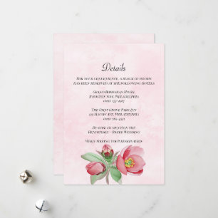 Elégante carte de détails de mariage. Invitation