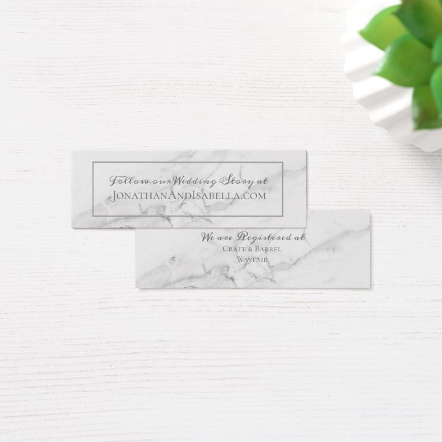 Elégante carte de détails Mariage en marbre et en  (Bureau)