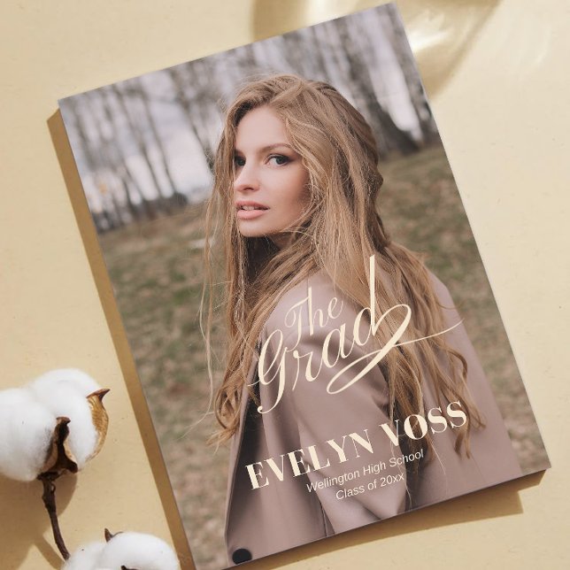 Élégante carte de Faire-part d'une photo (Créateur téléchargé)