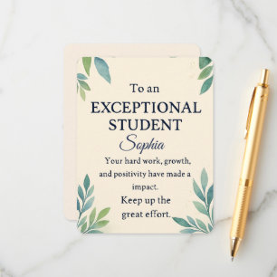 Elégante carte de félicitations pour une St Except